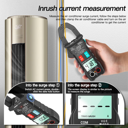 ANENG ST206 Digital Clamp Multimeter Power Meter 6000 Counts Auto Range AC/DC Current Voltage Transistor Tester