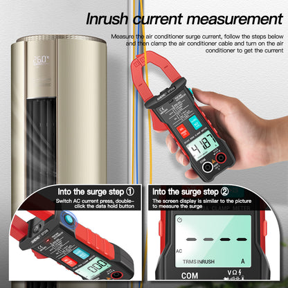 ANENG ST206 Digital Clamp Multimeter Power Meter 6000 Counts Auto Range AC/DC Current Voltage Transistor Tester