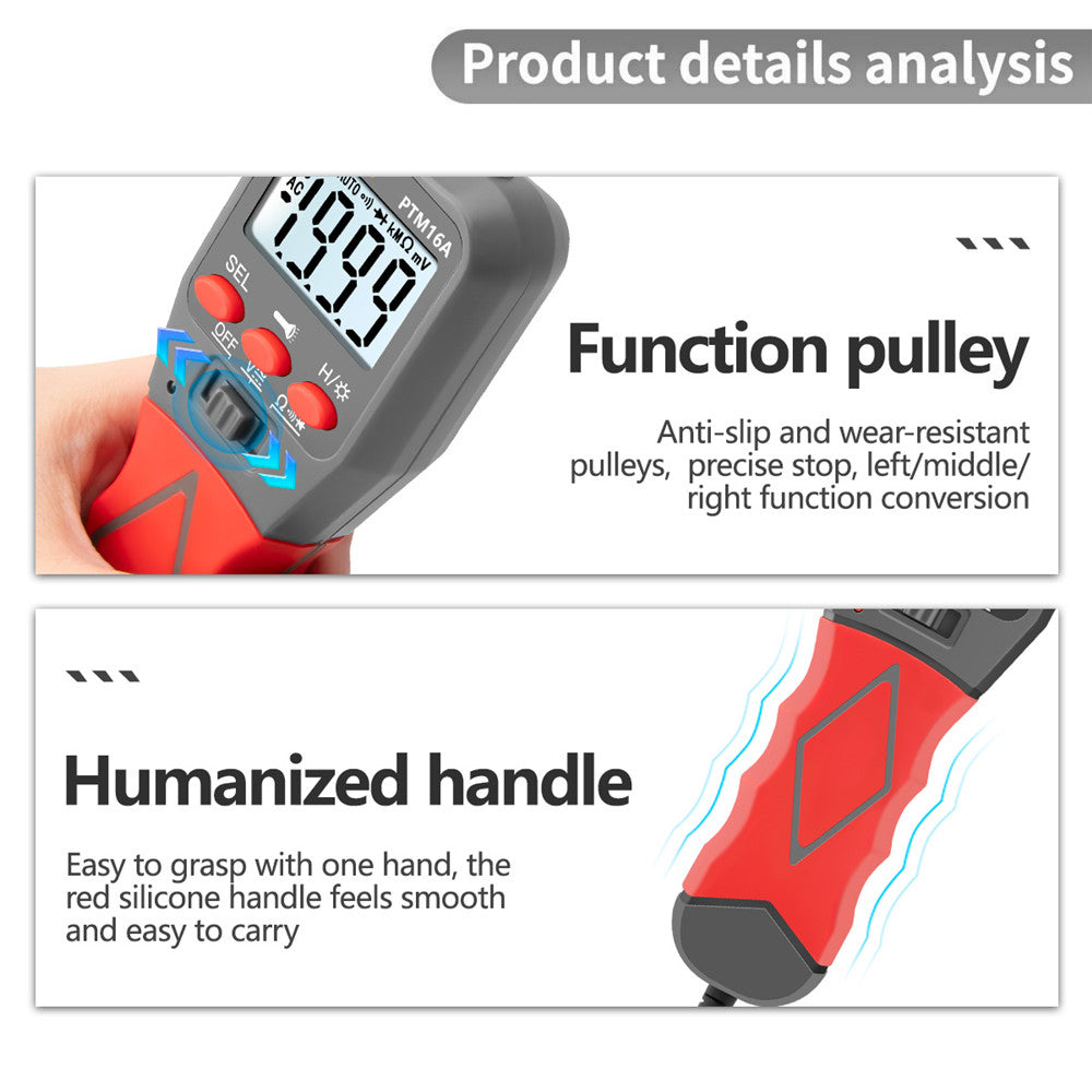 ANENG PTM16A Professional Digital Meter Multimeter AC Current and AC/DC Voltage Tester