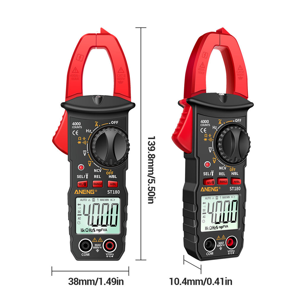 ANENG ST180 4000 Counts Digital Clamp Meter AC Current Multimeter Ammeter Voltage Tester