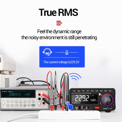 ANENG AN999S High-precision Desktop Bluetooth Speaker Digital Multimeter LCD Voltmeter Current Tester with 18-in-1 Test Line (No Battery)