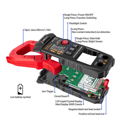 ANENG ST210 True RMS 6000 Counts Professional Smart Clamp Multimeter DC/AC 600A AUTO Digital Meter Current Tester