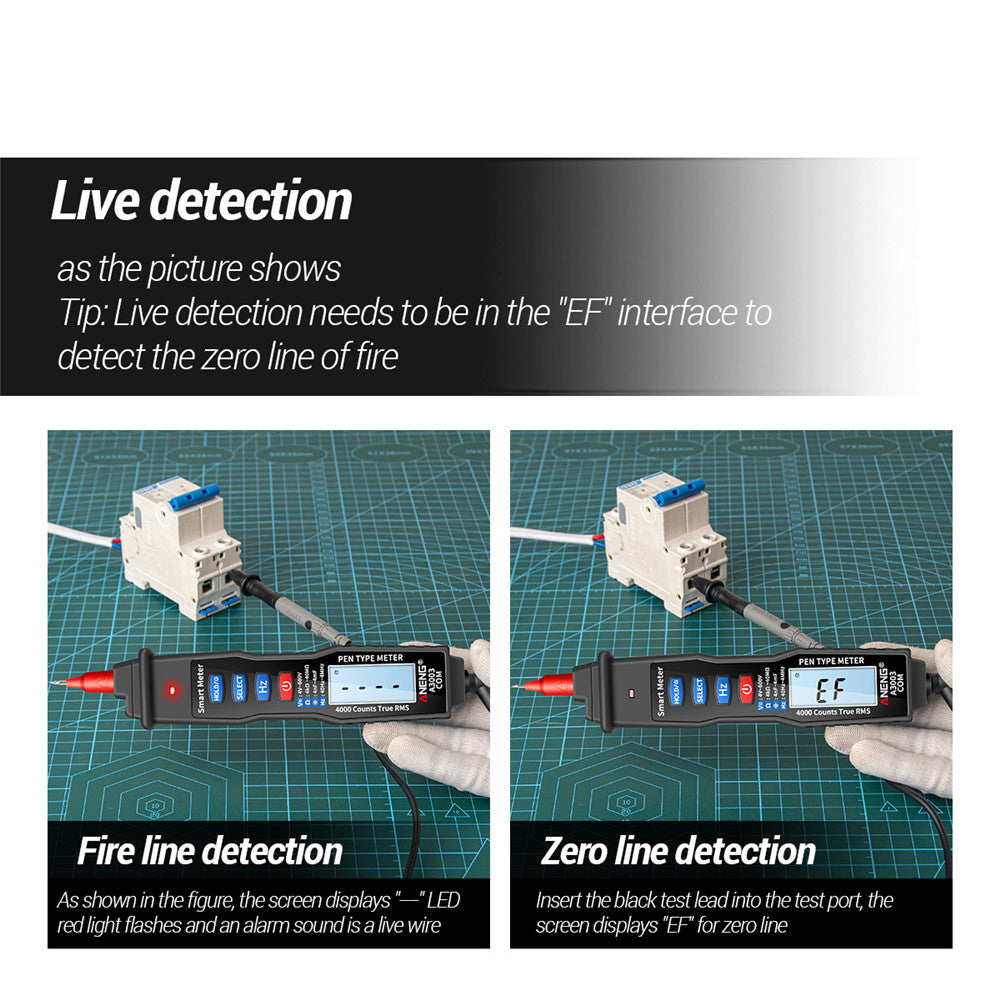 ANENG A3003 Digital Pen Auto Multimeter 4000 Counts Smart Meter with NCV AC/DC Voltage Resistance Capacitance Tester