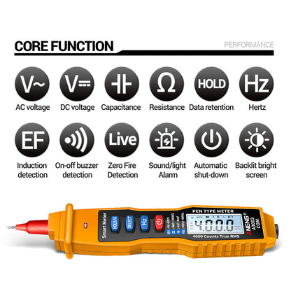 ANENG A3003 Digital Pen Auto Multimeter 4000 Counts Smart Meter with NCV AC/DC Voltage Resistance Capacitance Tester