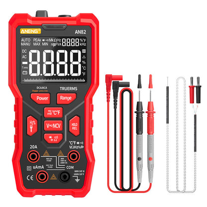 ANENG AN82 9999 Counts Digital Multimeter Auto Ranging Electrical Tester Portable Ture RMS AC/DC Ammeter Voltage Meter (VA Display Screen)