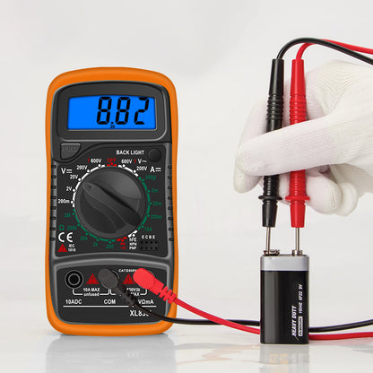 XL830L Multifunction LCD Multimeter Tester Handheld Digital Multimeter AC/DC Resistance Meter with Backlit