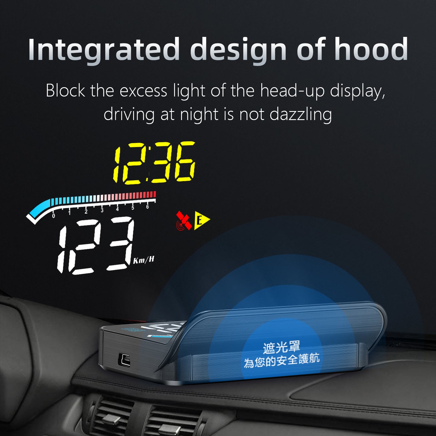 M17 Head-up Display Universal Car Speedometer HUD Projection Display OBD+GPS Dual System