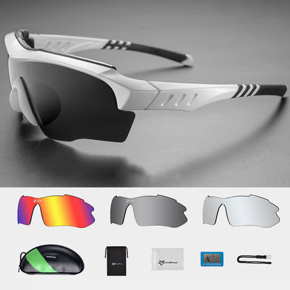 ROCKBROS Polarized Sports Sunglasses Detachable Lens Outdoor Sports Cycling Glasses