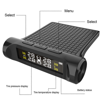 Car TPMS Tyre Pressure Monitoring System Digital LCD Display Auto Security Tyre Pressure Alarm System