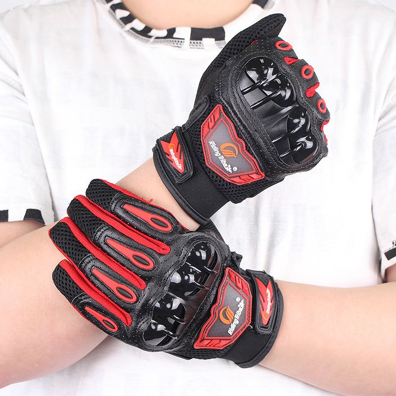 RIDING TRIBE MCS-47 Anti-Slip Motorcycle Riding Full Finger Gloves for Cycling Motorbike Sports