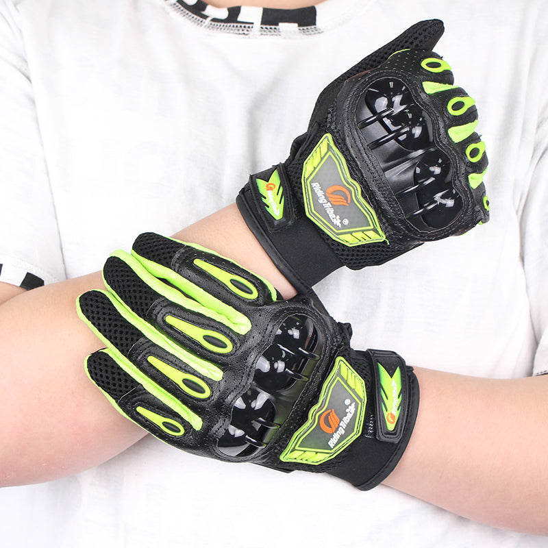 RIDING TRIBE MCS-47 Anti-Slip Motorcycle Riding Full Finger Gloves for Cycling Motorbike Sports