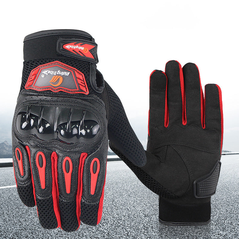 RIDING TRIBE MCS-47 Anti-Slip Motorcycle Riding Full Finger Gloves for Cycling Motorbike Sports