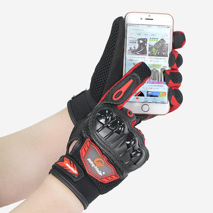 RIDING TRIBE MCS-47 Anti-Slip Motorcycle Riding Full Finger Gloves for Cycling Motorbike Sports