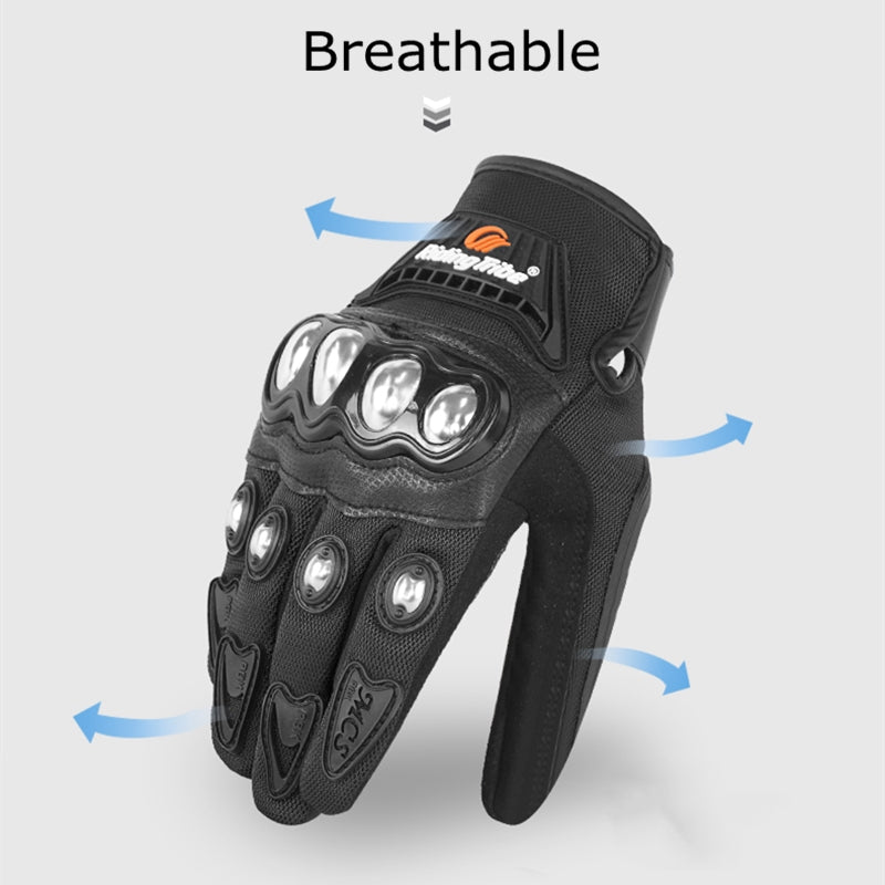 RIDING TRIBE MCS-29B Anti-fall Anti-slip Motorcycle Riding Gloves Outdoor Motocross Breathable Touch Screen Full Finger Gloves