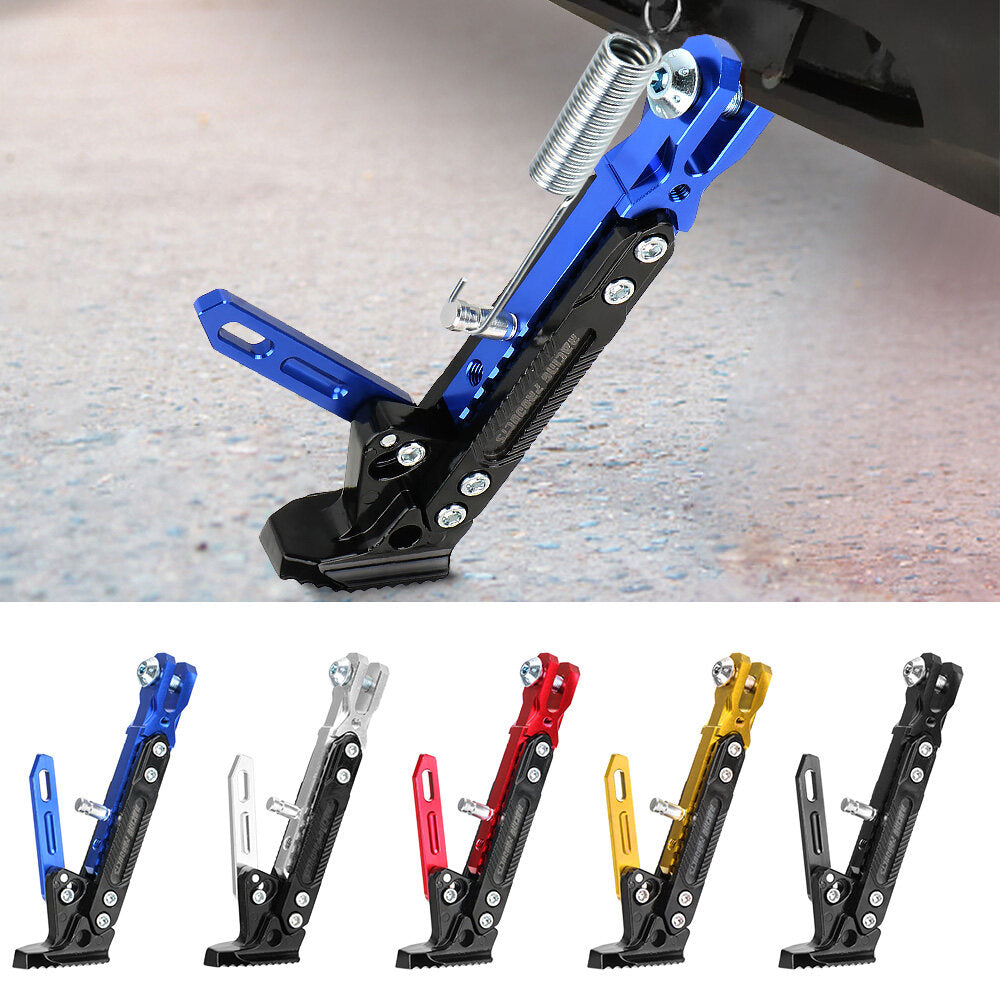 Motorcycle Aluminum Alloy CNC Side Foot Stand Parking Support Adjustable Kickstand