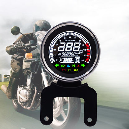 WUPP CS-782A1 LCD Light Digital Speedometer 12V Motorcycle Replacement Tachometer Odometer Fuel Gauge Oil