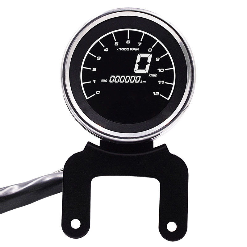 WUPP CS-782A1 LCD Light Digital Speedometer 12V Motorcycle Replacement Tachometer Odometer Fuel Gauge Oil