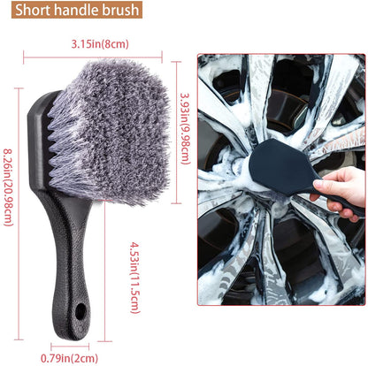 13pcs Car Detailing Cleaning Brushes Car Cleaning Tools Microfiber Towel Automobile Air Vents Wheel Wash Kit