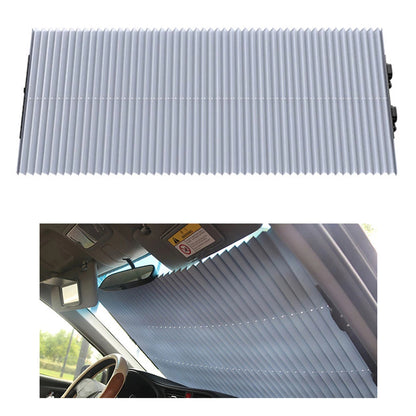 R-8043 65cm Car Front Window Sunshade Cover Retractable Windshield Sun Visor with Suction Cup