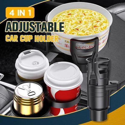 SHUNWEI SD-1047 2-in-1 Car Slip-proof Cup Holder 360 Degrees Rotating Water Drink Cup Holder