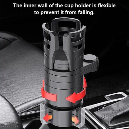 SHUNWEI SD-1047 2-in-1 Car Slip-proof Cup Holder 360 Degrees Rotating Water Drink Cup Holder