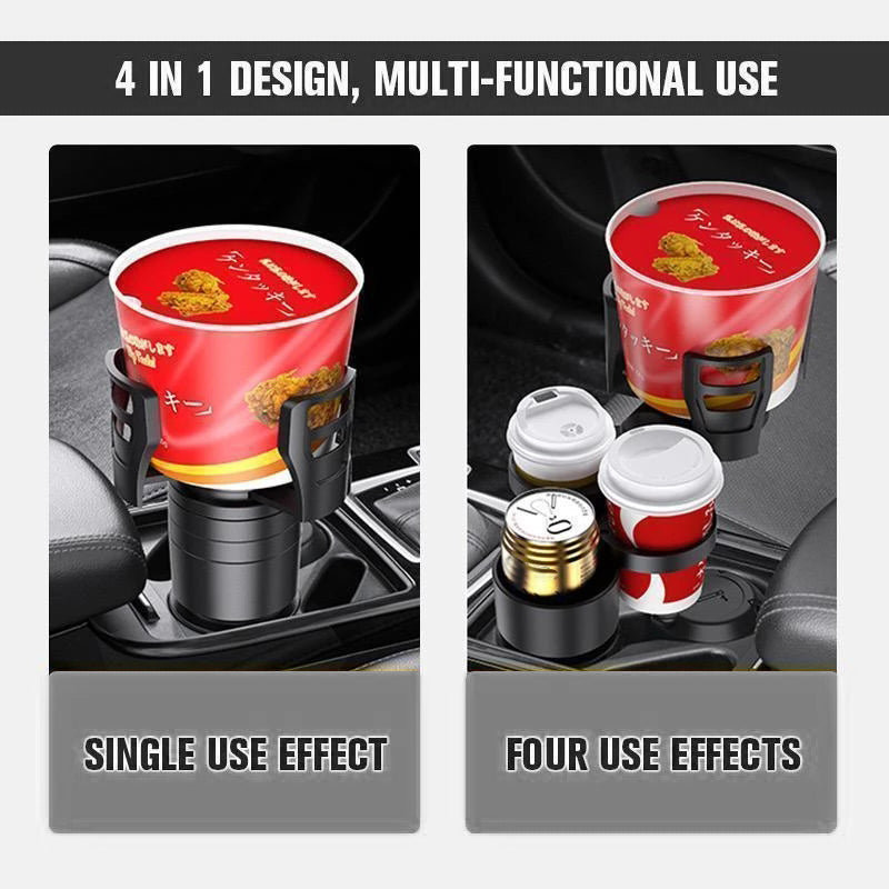 SHUNWEI SD-1047 2-in-1 Car Slip-proof Cup Holder 360 Degrees Rotating Water Drink Cup Holder