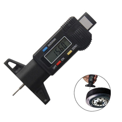 0-25.4mm LCD Display Digital Depth Measurer Gauge Car Tyre Tread Tire Wear Detection Caliper Tool