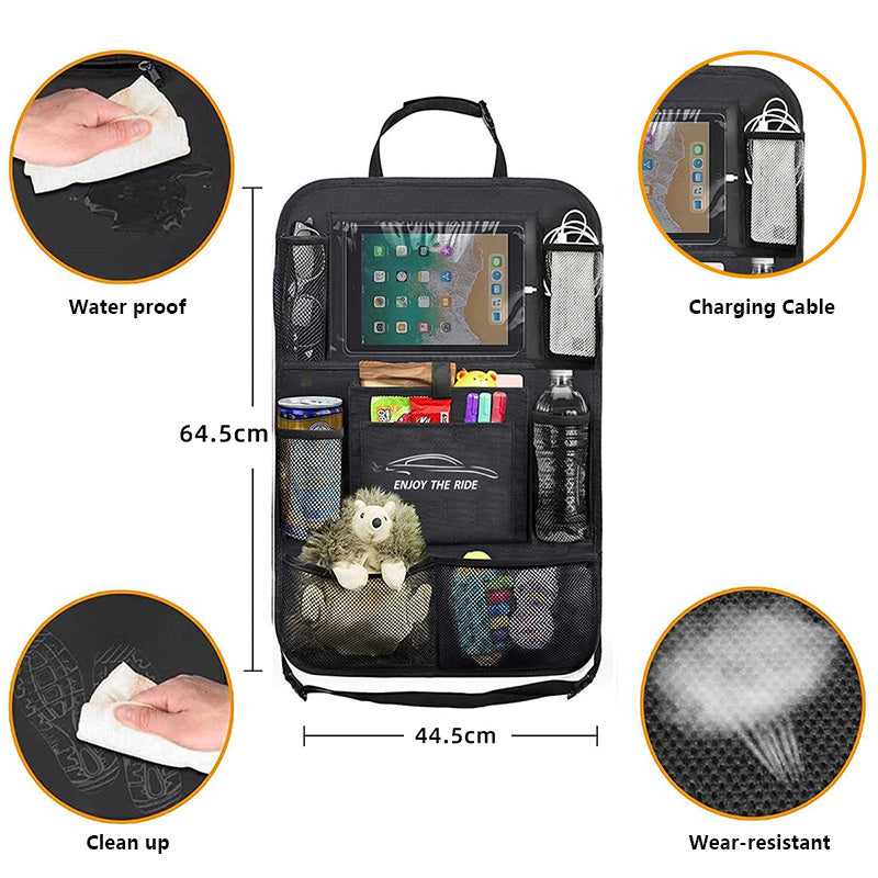 JINGDINGTAI TG-JJ004 Car Back Seat Hanging Multi-Pocket Storage Bag Phone Tablet Sundries Holder Organizer