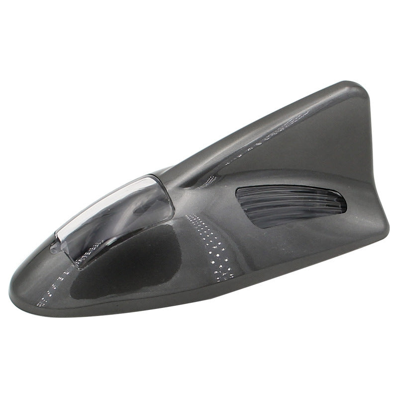 TRASAN D03 Solar Car Roof Shark Fin Antenna Flashing LED Warning Light Vehicle Decorative Lamp