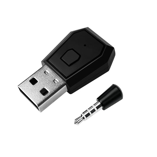 USB 2.0 Headphone Microphone Bluetooth 4.0 Dongle with 3.5mm Adapter for PS4