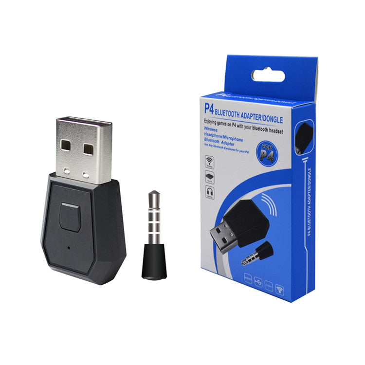 USB 2.0 Headphone Microphone Bluetooth 4.0 Dongle with 3.5mm Adapter for PS4