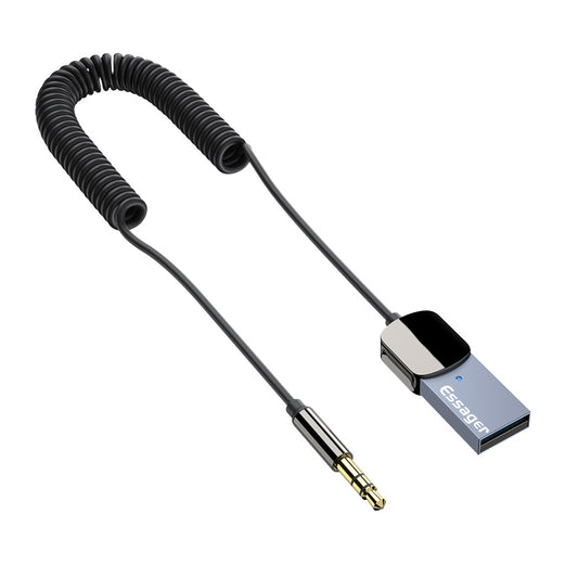 ESSAGER EB01 Bluetooth-compatible Car Audio Cable Transmitter Wireless Receiver Car AUX 3.5mm Jack Adapter Cable