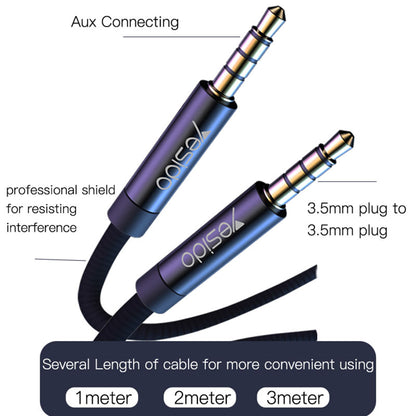 YESIDO 1m YAU14 3.5mm Male to Male Audio Cable for Car Stereo Phone Speaker MP3 Player