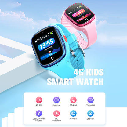 LT06 1.4 inch IPS Touch Screen GPS 4G Smart Watch IP67 Waterproof Watch with HD Camera Alarm Clock for Kids