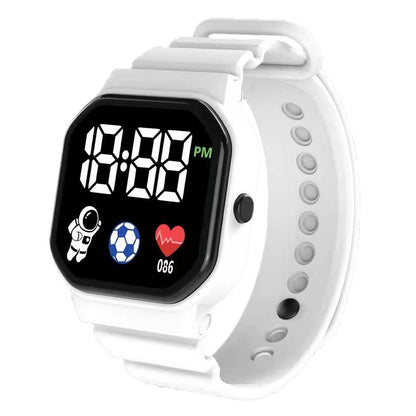 C3-12 Student Smart Watch 1.5" LED Screen Electronic Watch Astronaut Pattern Waterproof Watch