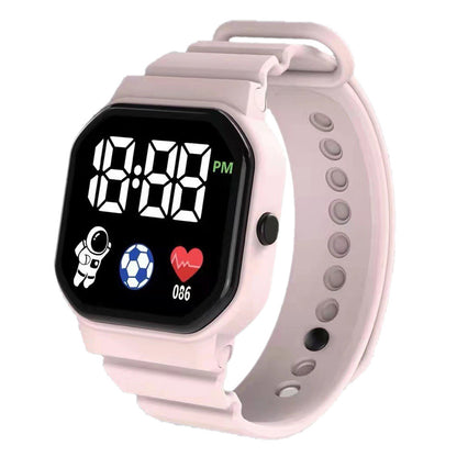 C3-12 Student Smart Watch 1.5" LED Screen Electronic Watch Astronaut Pattern Waterproof Watch