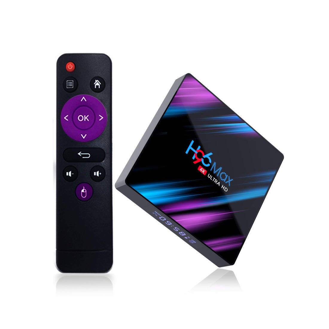 H96 MAX 4+64GB Android 9.0 RK3318 Quad Core TV Box Dual Band 2.4G/5G WiFi BT 4.0 Media Player Smart Set Top Box