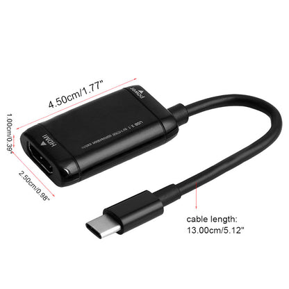 USB 3.1 to HDMI Conversion Adapter Cable Support HD 1080P