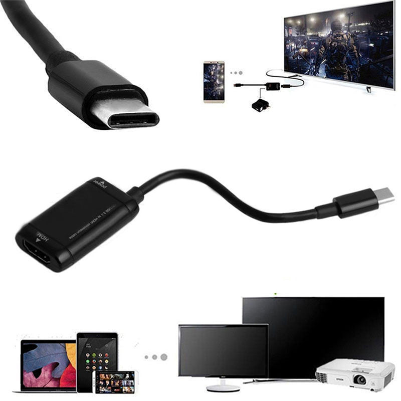 USB 3.1 to HDMI Conversion Adapter Cable Support HD 1080P