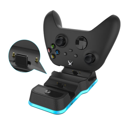 JYS-X129 Dual Charging Station with Dual USB-C Ports & LED Indicator for Xbox X/S