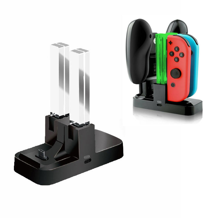 DOBE TNS-879 Colorful LED Charging Station Holder with Cable for Nintendo Switch Joy-con Pro