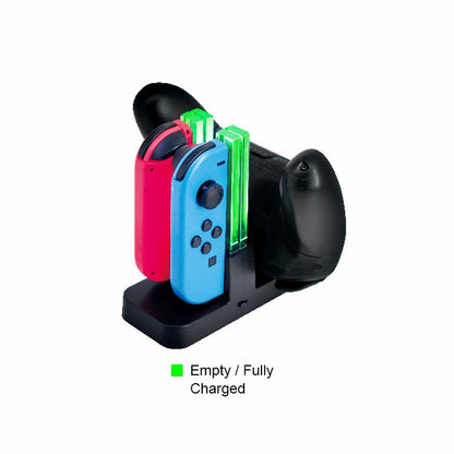 DOBE TNS-879 Colorful LED Charging Station Holder with Cable for Nintendo Switch Joy-con Pro