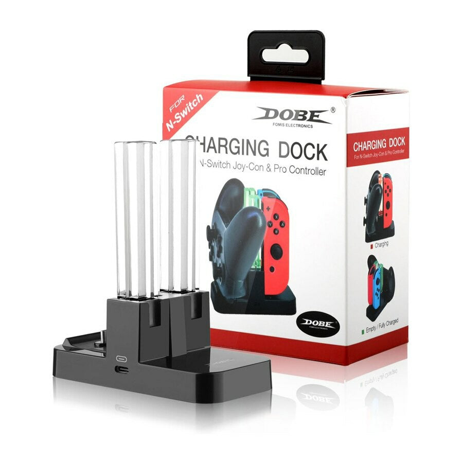 DOBE TNS-879 Colorful LED Charging Station Holder with Cable for Nintendo Switch Joy-con Pro