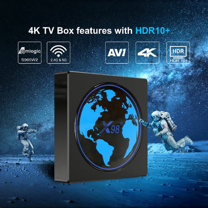 X98 mini 2+16GB 2.4G/5G WiFi 100M Amlogic S905W2 Quad Core Android 11 Smart TV Box 4K 60fps Set Top Box Media Player