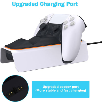 DOBE TP5-0521B Upgraded Charger Station with LED Indicator High Speed Fast Charging Dock for Sony PS5 DualSense Controller