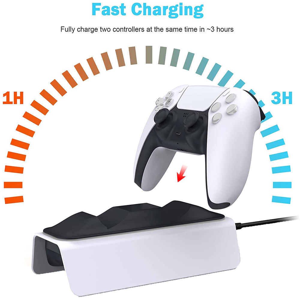 DOBE TP5-0521B Upgraded Charger Station with LED Indicator High Speed Fast Charging Dock for Sony PS5 DualSense Controller