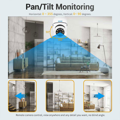 ESCAM PT208 1080P Motion Detection WiFi ONVIF Two-way Voice Camera Dual Light Source Night Vision Security IP Camera