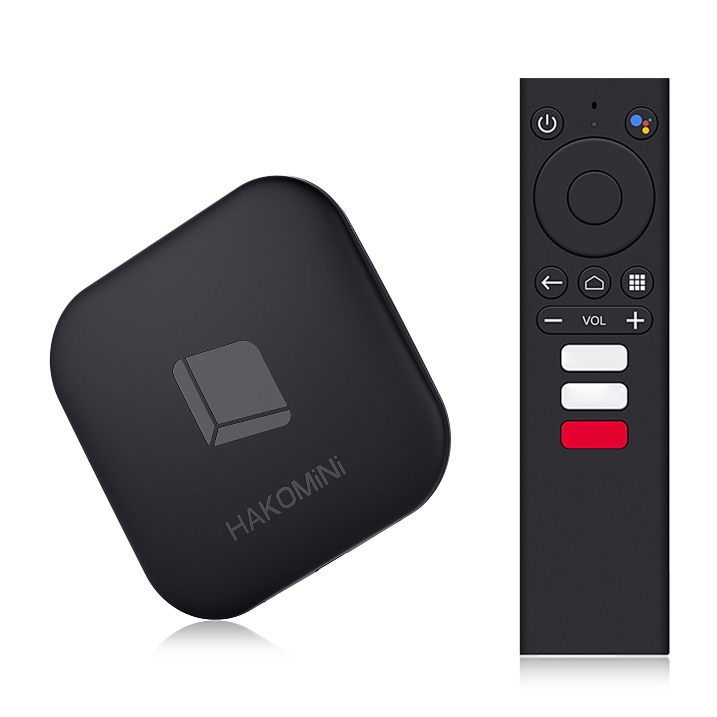 HAKO MINI HK0201 Android 9 TV Box DDR3 2GB EMMC 8GB Portable Remote Streaming Media Player with for Google Assistant Support 4K HDR Global Version