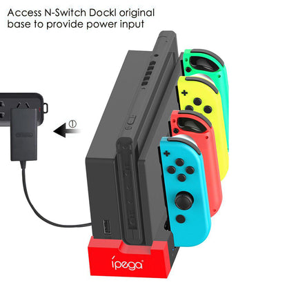 IPEGA PG-9186 USB 2.0 Joy-Cons Charger with 4 Joy-Con Charging Slots and Indicator Lights