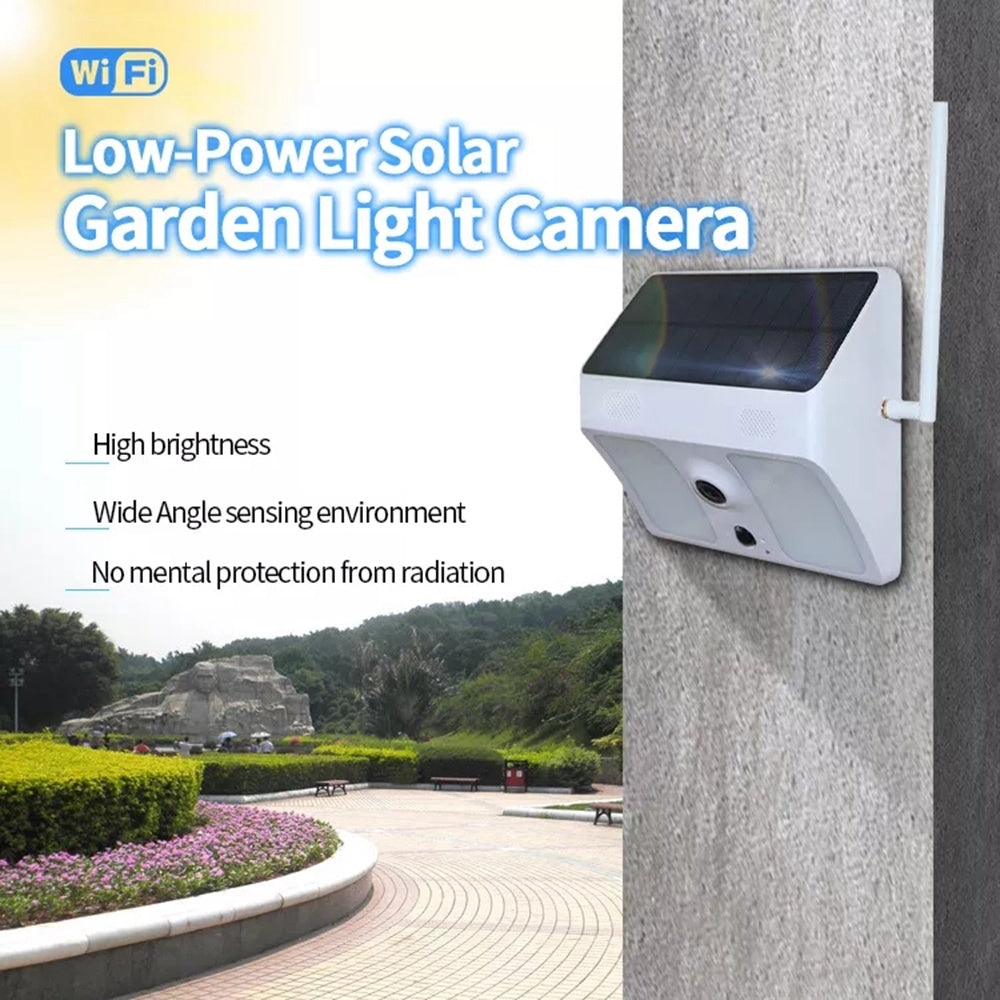 WJ020008 5621 WiFi Low Power Solar Garden Light Camera Waterproof 1080P Webcam PIR Induction Security Camera Monitor for Home Garden Yard